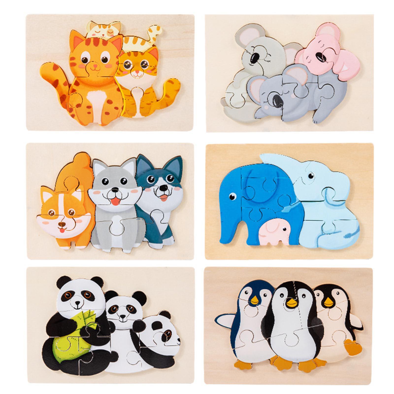 Animal Jigsaw Puzzles Educational Learning Toy Shape Puzzle for Boy Girls