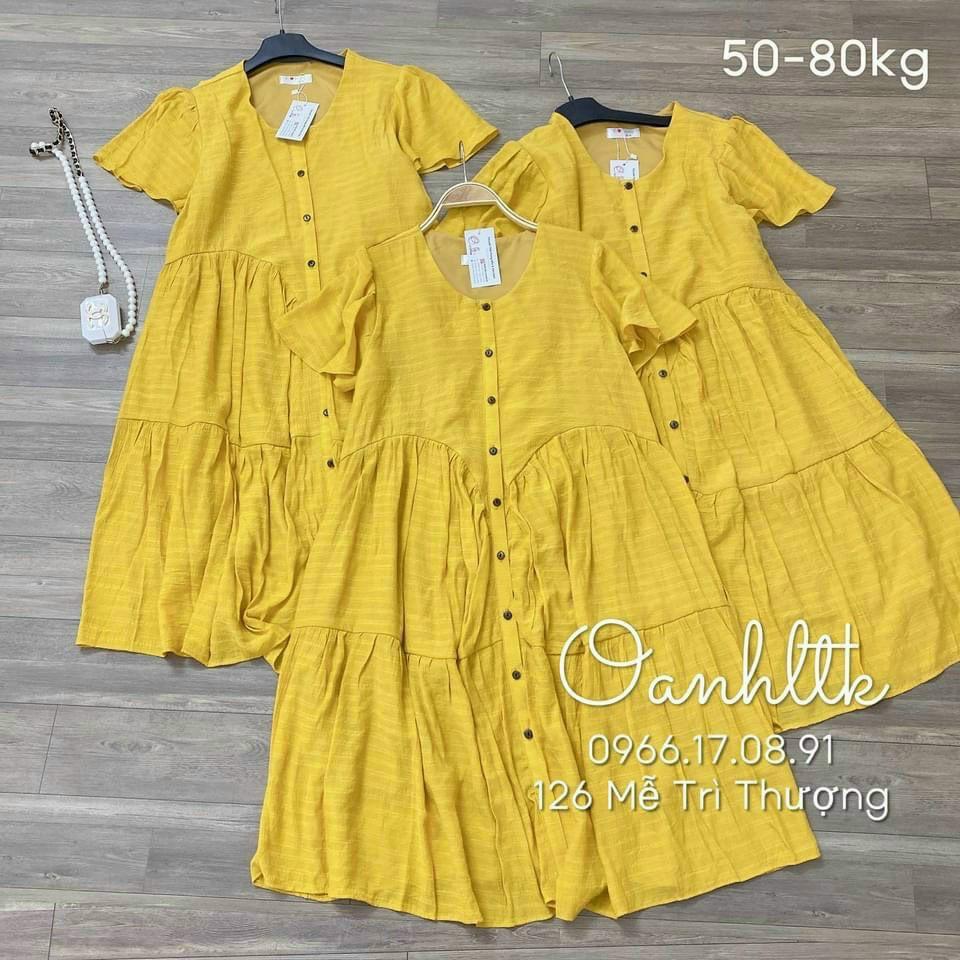 váy bầu cao cấp chất đũi Hàn mát mềm mịnđầm bầu mùa hè siêu mátváy cho bà bầu free size 43-67kg