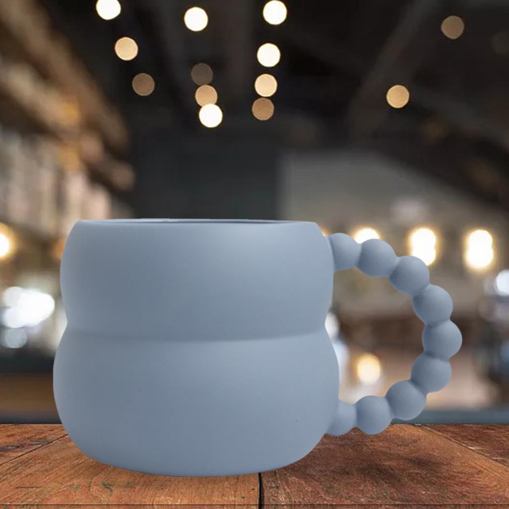 Ceramic Mug Cute Coffee Cup Decor Handmade Tea Cup Blue