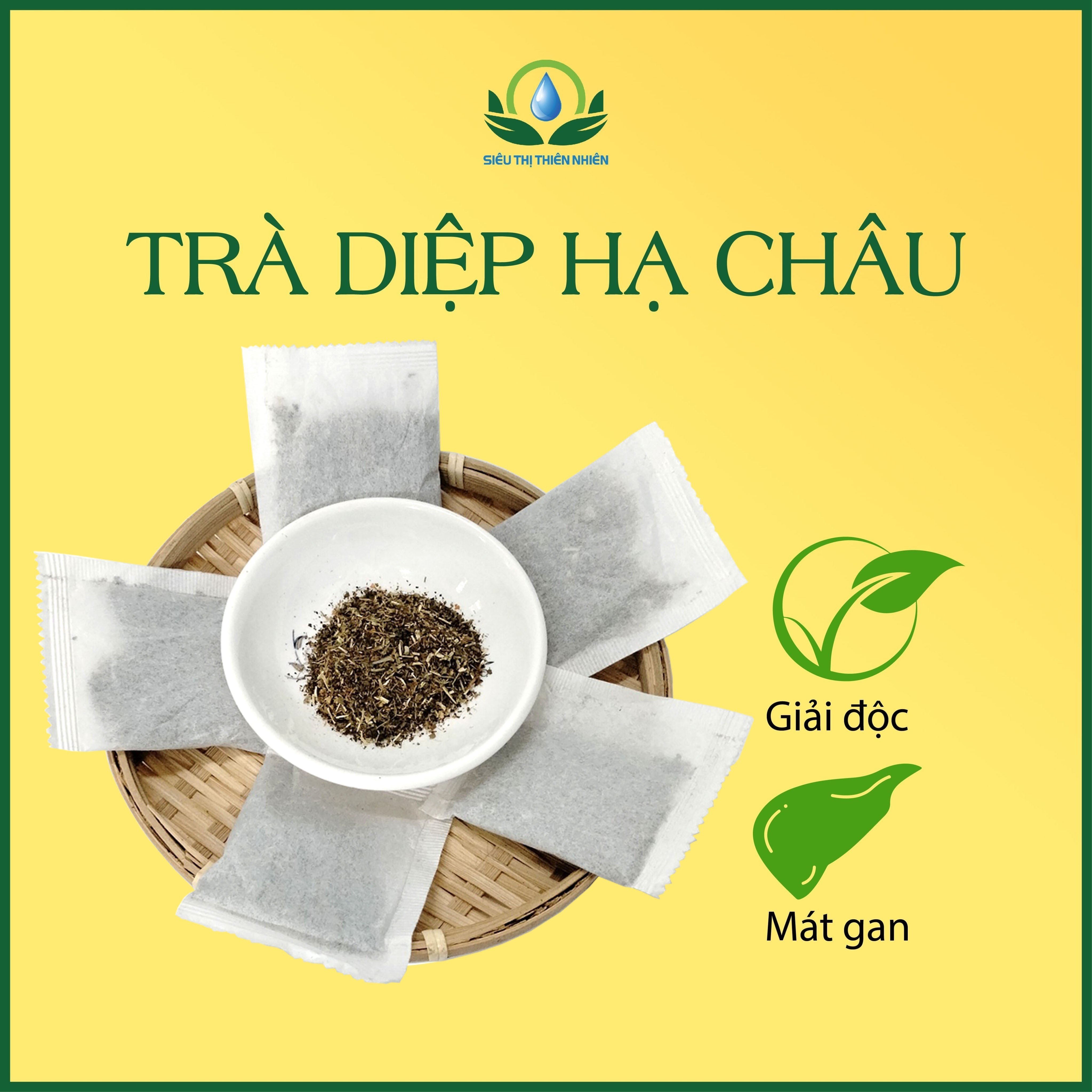 Trà Diệp Hạ Châu hộp 30 Túi Lọc x 3Gram giúp lợi tiểu, tiêu độc, thanh nhiệt của Siêu Thị Thiên Nhiên