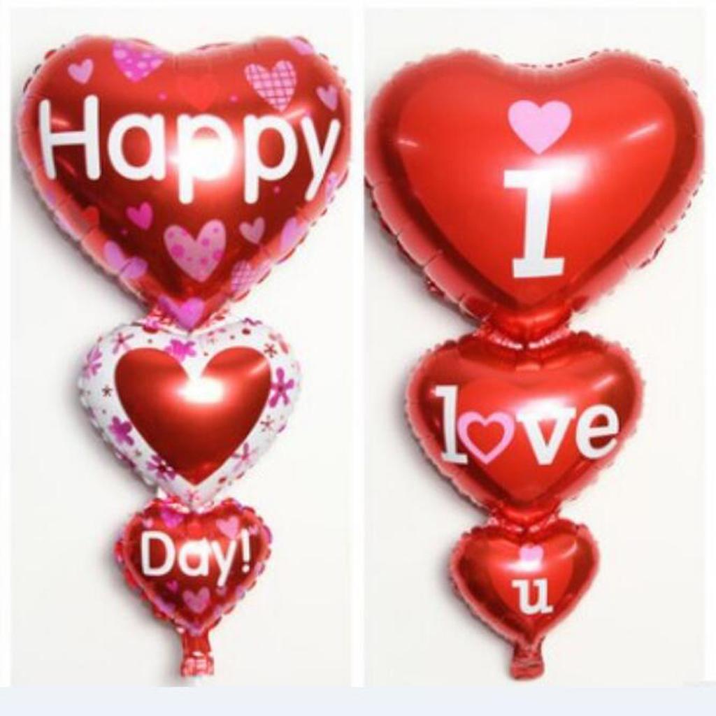 Wedding Foil Balloon 3x Love Shape Aluminum Balloons Party Decor
