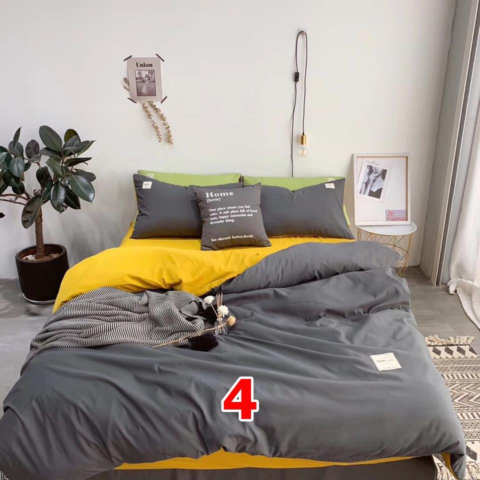 Bộ chăn ga 4 món cotton Tici cao cấp đủ size đủ màu TC03