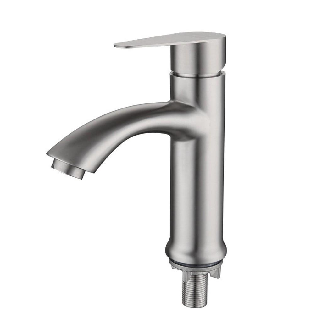 Vòi Rửa Mặt Lavabo Lạnh INOX 304 vòi dài thiết kế tinh tế đẹp mắt