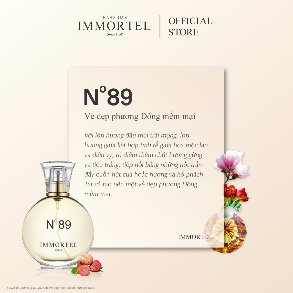 Nước Hoa Unisex IMMORTEL N°89 - Eau de Parfum 60mL Nhập Khẩu Chính Hãng Pháp