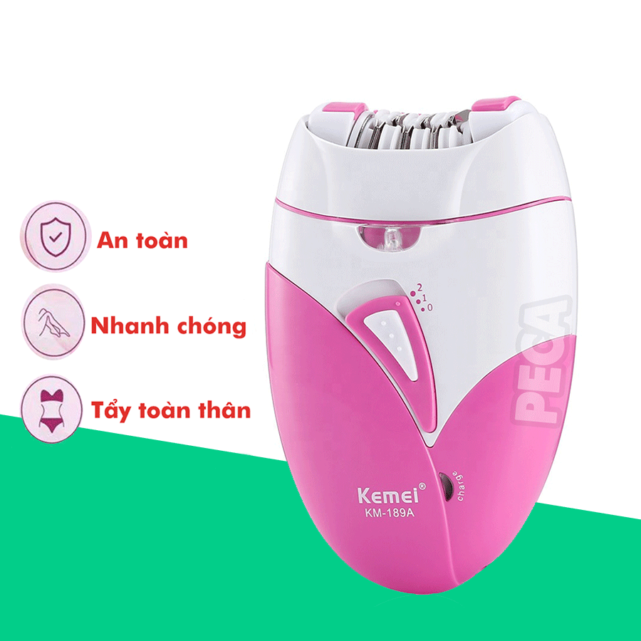 Máy cạo nhổ lông chuyên dụng Kemei KM-189A sử dụng toàn thân an toàn cho da