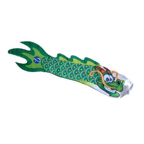 2-4pack Creative Dragon Flag Outdoor Windsock Carp Streamer Hanging Decor Green