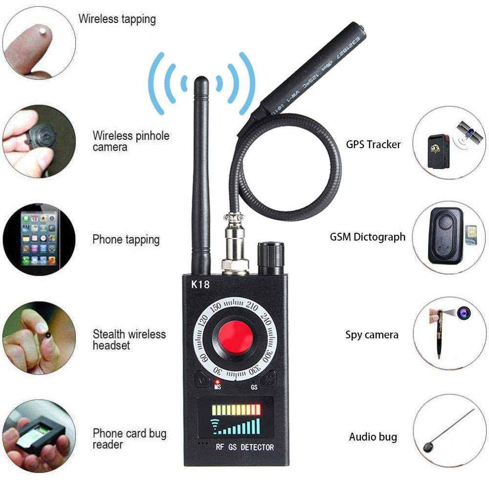 ROGTZ Máy dò sóng ngắn phát hiện thiết bị không dây K18 RF Detector - Hàng Nhập Khẩu