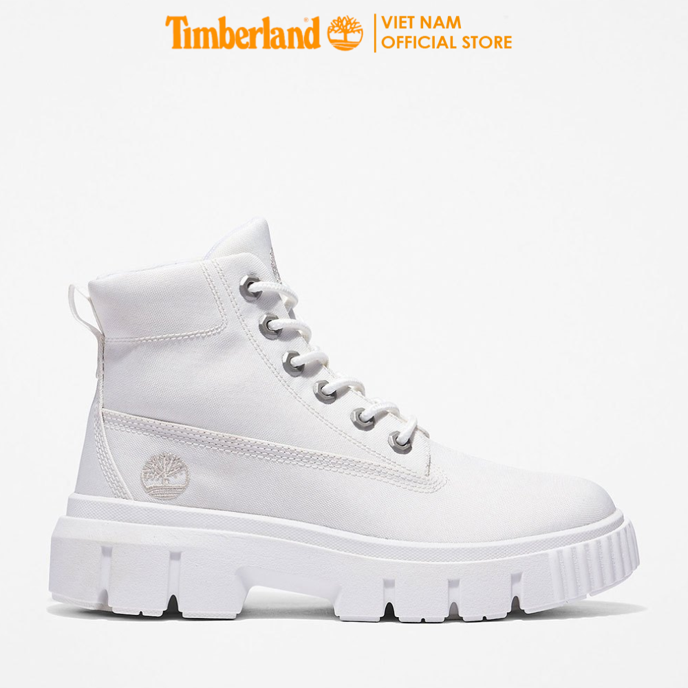 [NEW] Original Timberland Giày Boot Nữ Greyfield Fabric Boot Màu Trắng Canvas TB0A2JFQA1