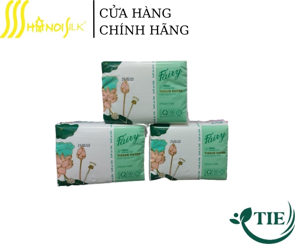 Khăn giấy rút Fairy ngắn 270 tờ x 3 lớp