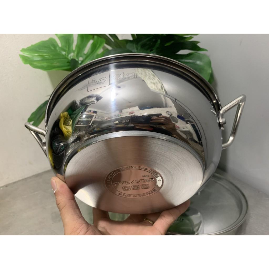 Nồi kho cá Inox 3 đáy chống dính Fivestar FSN20IN005 - 20cm
