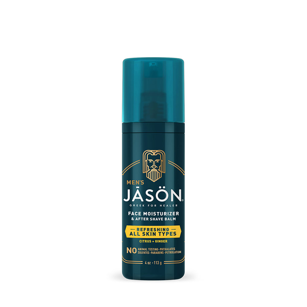 Sữa dưỡng da mặt JASON MEN'S FACE MOISTURIZER &amp; AFTER SHAVE BALM REFRESHING FOR ALL SKIN TYPES CITRUS + GINGER