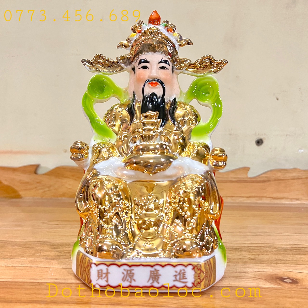 Tượng Ông Thần Tiên sứ rất đẹp cao 23cm