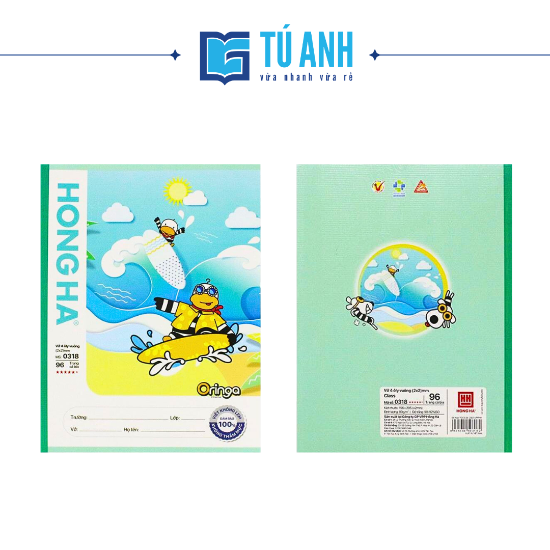 Lốc vở Hồng Hà 4 oli 96 trang