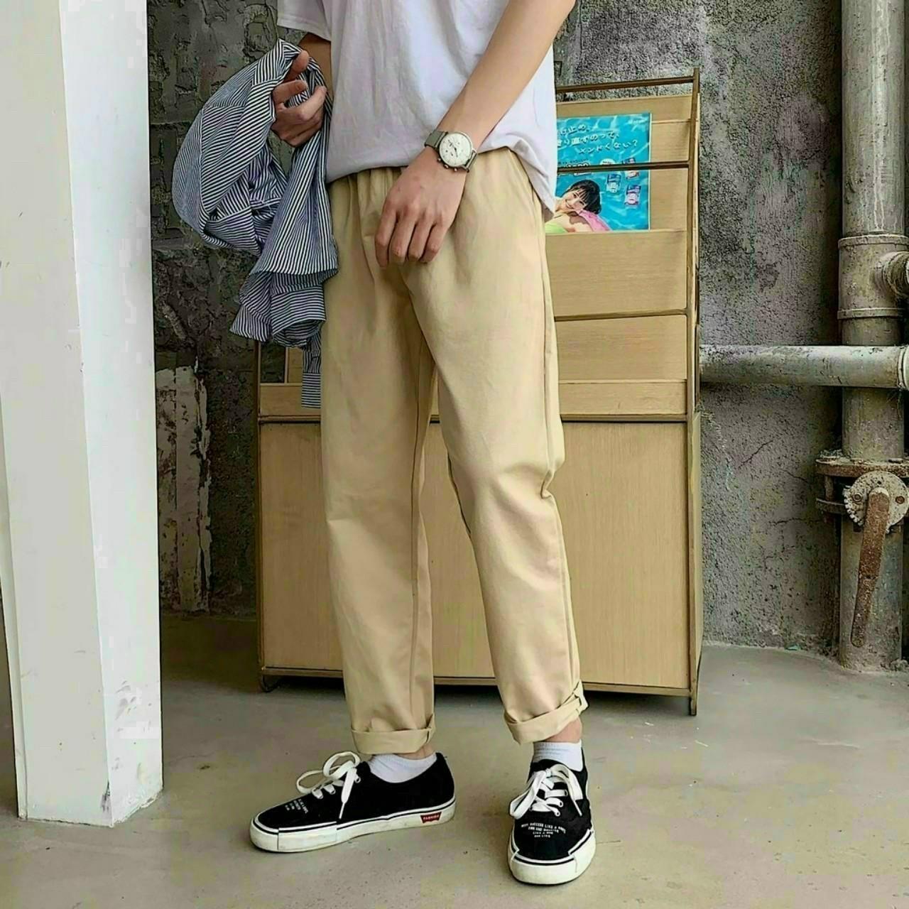 Quần Thể Thao Nam Có Dáng Form Rộng Cạp Quần Cao Chất Vải KaKi Đường May Sắc Nét Hàng Đẹp Hot Trend HTM FASHION
