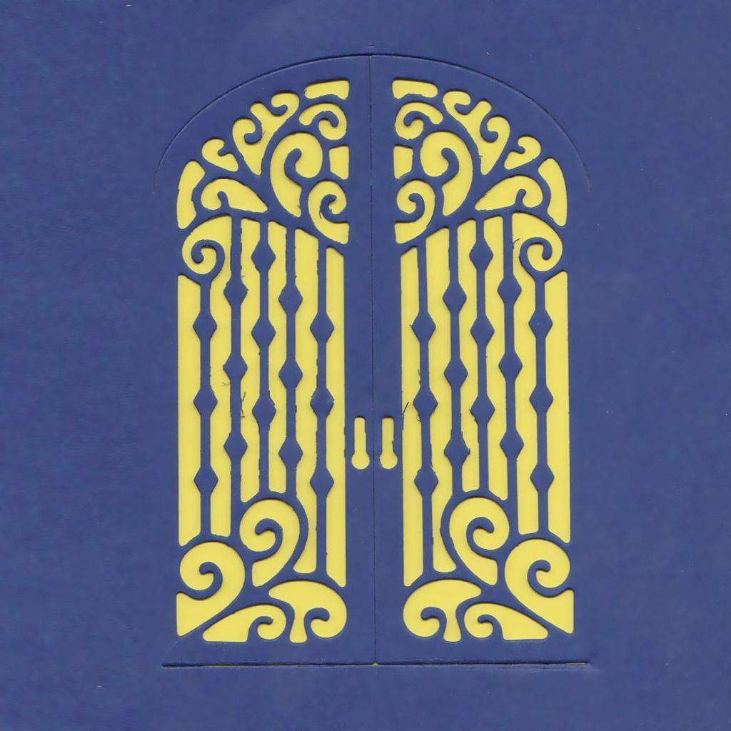 Metal Cutting Dies Stencil Door Shape DIY Scrapbook Photo Album Card Decor