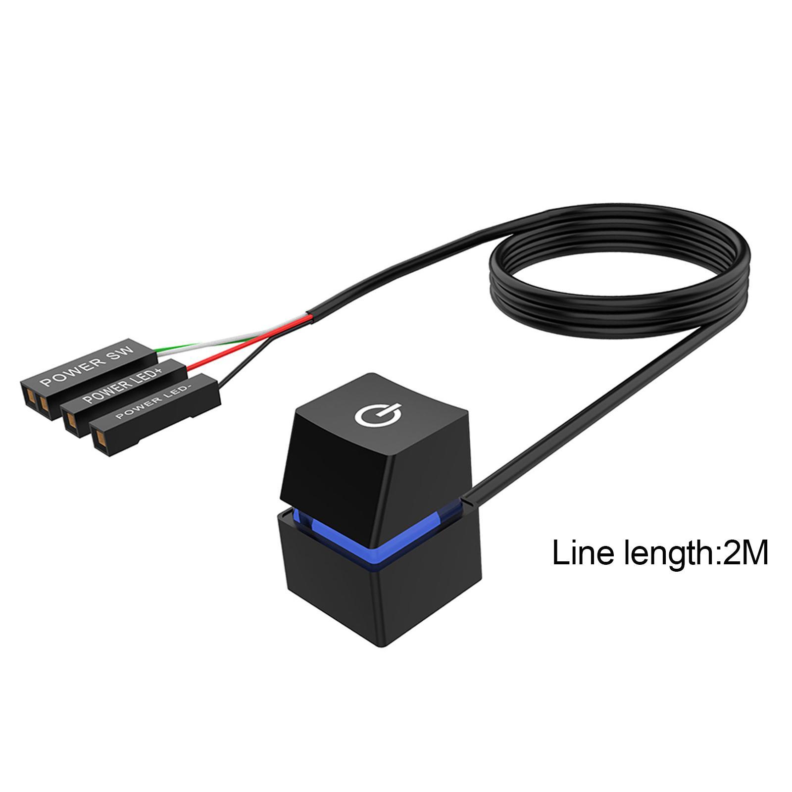 Desktop Switch, with Extension Cable Desktop Computer Power Switch for