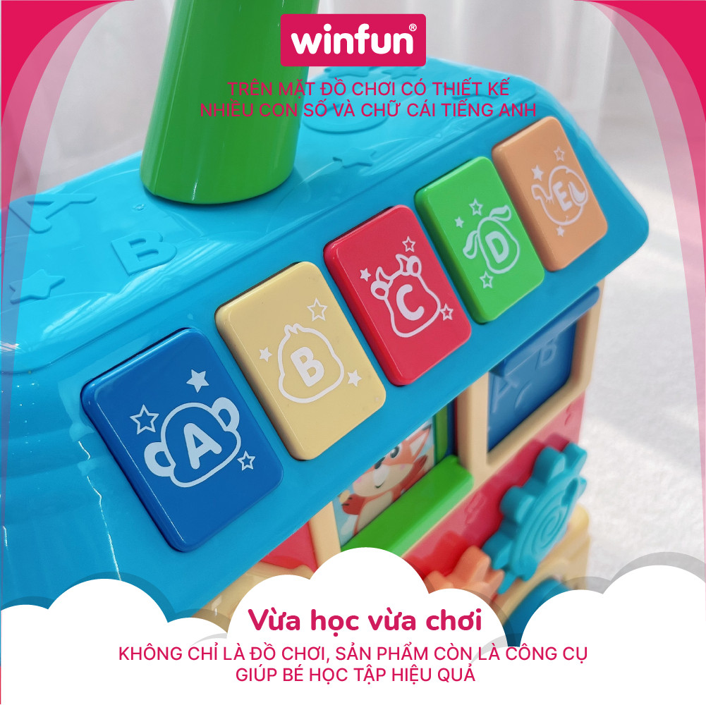 Xe Tập Đi Hình Tàu Hoả Kết Hợp Xe Chòi Chân 2 In 1 Winfun 0803