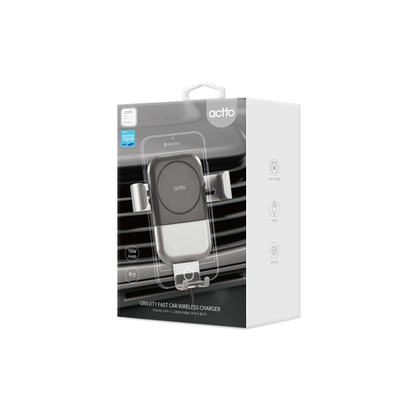 Giá Đỡ Điện Thoại tích hợp Sạc Không Dây tốc độ cao Ô Tô Xe Hơi - Gravity Fast Car Wirreless Charger Actto MTA-12 - Hàng chính hãng