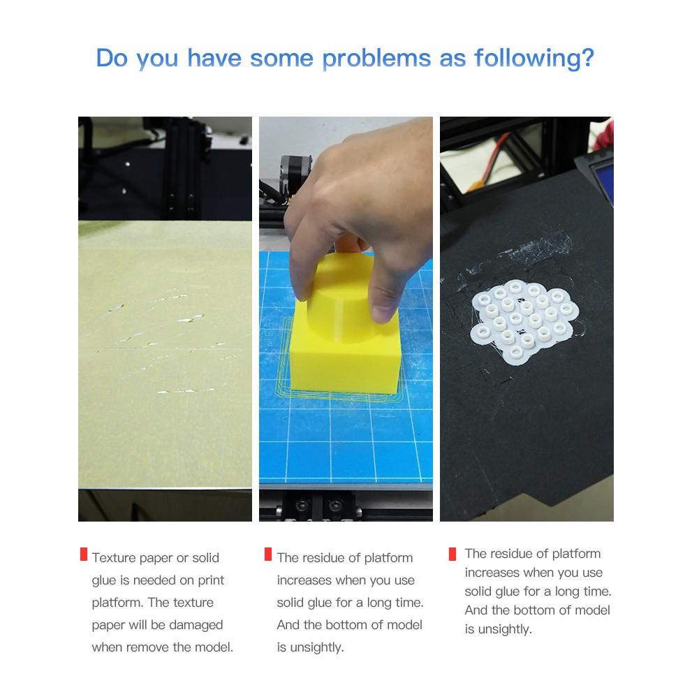 Tấm kính nền tinh thể Carbon Silicon Crystal Platform Glass Plate cho máy Ender 3 Max 310*320*4mm