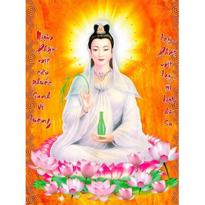 Tranh đá Quan Thế Âm Bồ Tát VS093 - kích thước: 75 * 57cm.