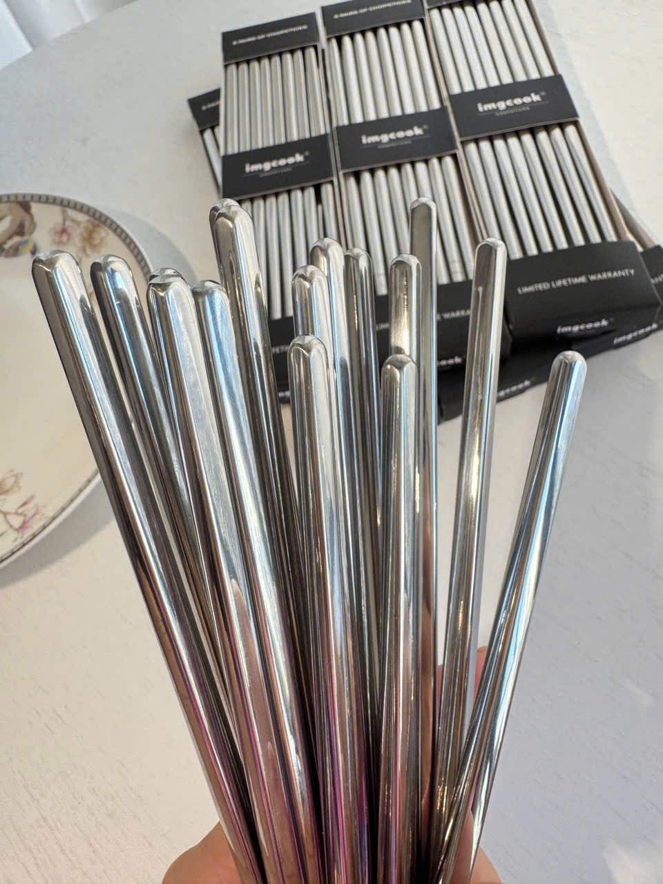 Đũa Inox Imgcook Cao Cấp 304 Chống Trượt – Đũa Ăn Gia Đình An Toàn, Bền Đẹp, Dễ Vệ Sinh- Hàng Chính Hãng MINIIN