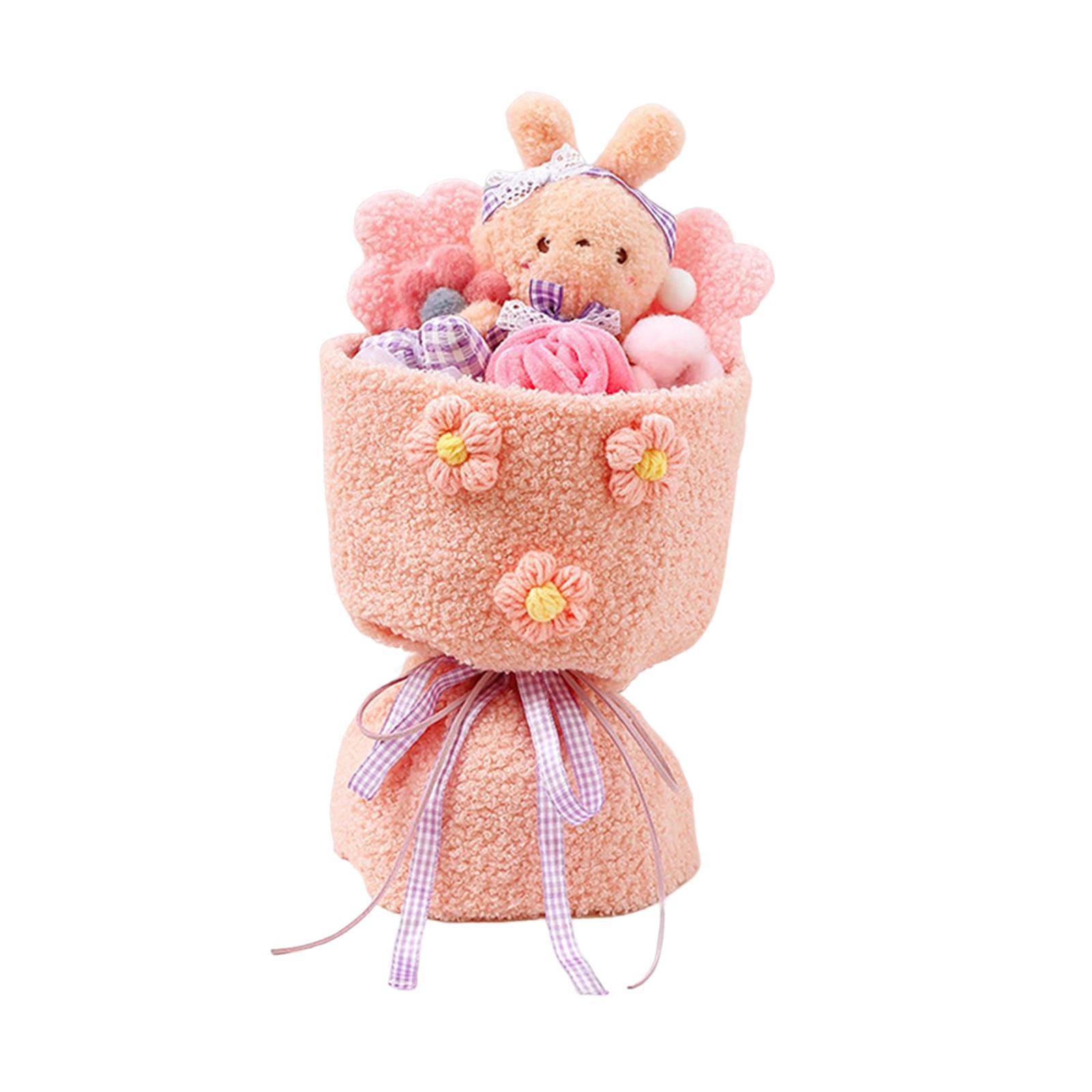 Plush Bouquet Artificial Flowers Valentines Day Wedding Stuffed Animal Doll