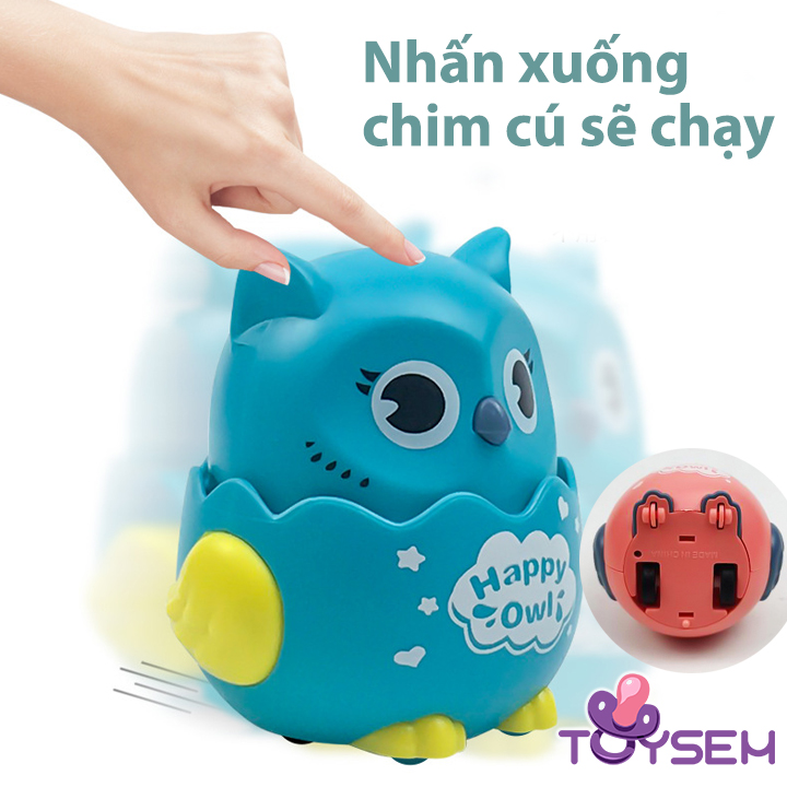 Đồ chơi chim cú mèo tinh nghịch chạy cót - Quà tặng sinh nhật cho bé trai, bé gái cute - Đồ chơi cho trẻ em happy owl