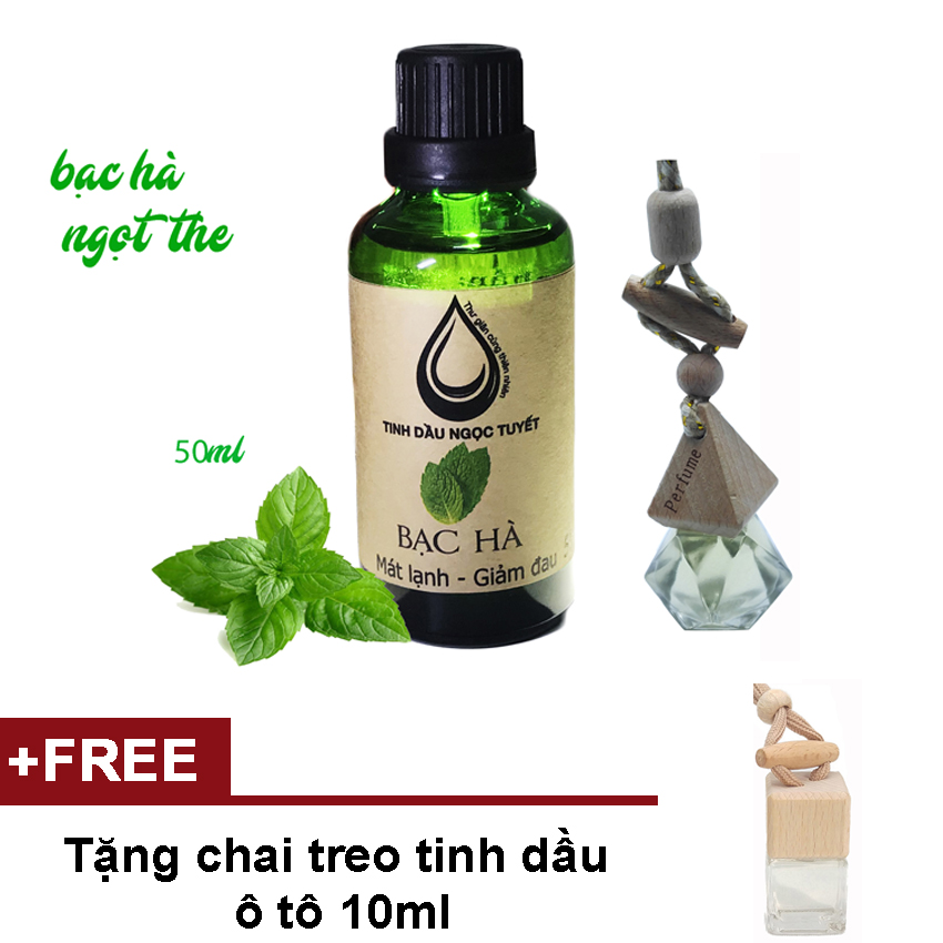 Bộ khuếch tán tinh dầu bạc hà 50ml gắn máy lạnh, quạt, ô tô và phòng tắm