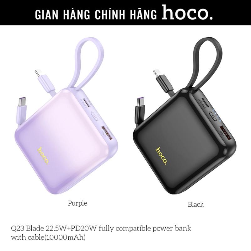 Sạc dự phòng 10000mAh kèm cáp siêu nhanh 22.5W Hoco Q23, pin sạc nhanh hàng chính hãng Hoco Mall Official