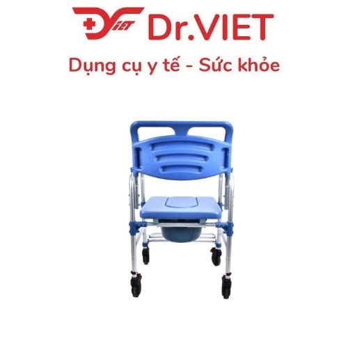 Ghế Bô Vệ Sinh Cho Người Già GBM-017 Có Bánh Xe, Ghế Bô Cho Người Cao Tuổi, Người Bệnh, Ghế Đi Vệ Sinh Có Tay Vịn, Chống