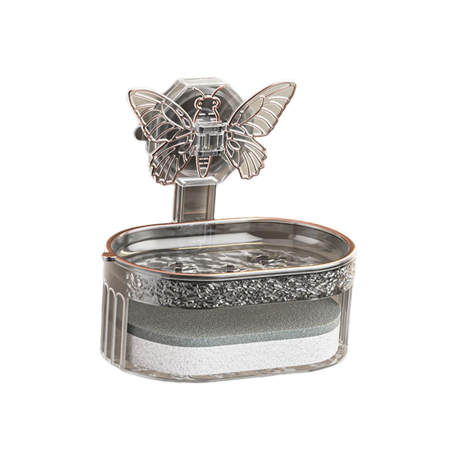 Suction Cup Soap Dishes for Bathroom Wall Mounted, Soap Holder Suction Sponge Holder for Shower, Kitchen