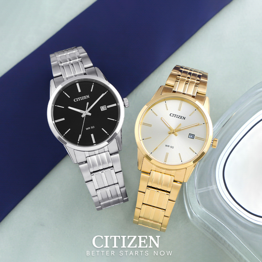 Đồng Hồ Nam Citizen Dây Thép Không Gỉ BI5002-57P - Mặt Vàng