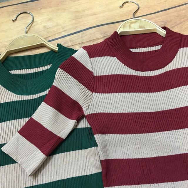 ️FLASH SALE️ĐẦM LEN BODY KẺ NGANG SIÊU ĐẸP