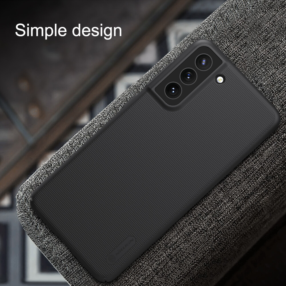 Ốp lưng sần chống sốc cho Samsung Galaxy S21 FE mặt lưng nhám hiệu Nillkin Super Frosted Shield - hàng nhập khẩu
