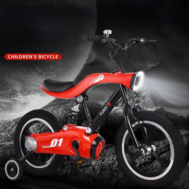 Xe đạp trẻ em 3-6 tuổi bằng thép carbon cao có đèn nhạc 12/14/16 inch Xe đạp 3 bánh Color: 16inch-blue