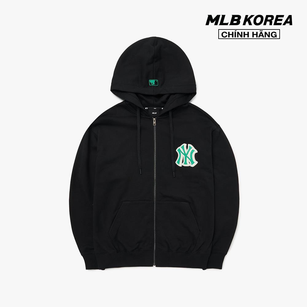 MLB - Áo hoodie tay dài phối mũ Basic Mego Logo Hood Zip Up 3ATRB0224