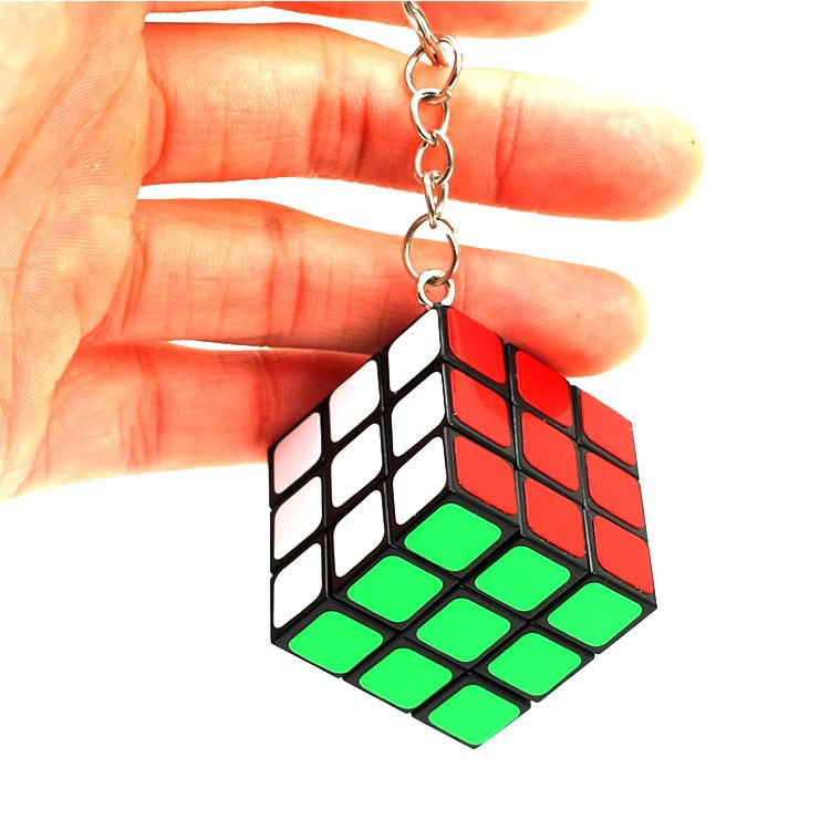 MÓC KHÓA RUBIK 3X3, CÓ THỂ XOAY ĐƯỢC KHỐI LẬP PHƯƠNG (Giao Hàng Theo Mẫu Ngẫu Nhiên)