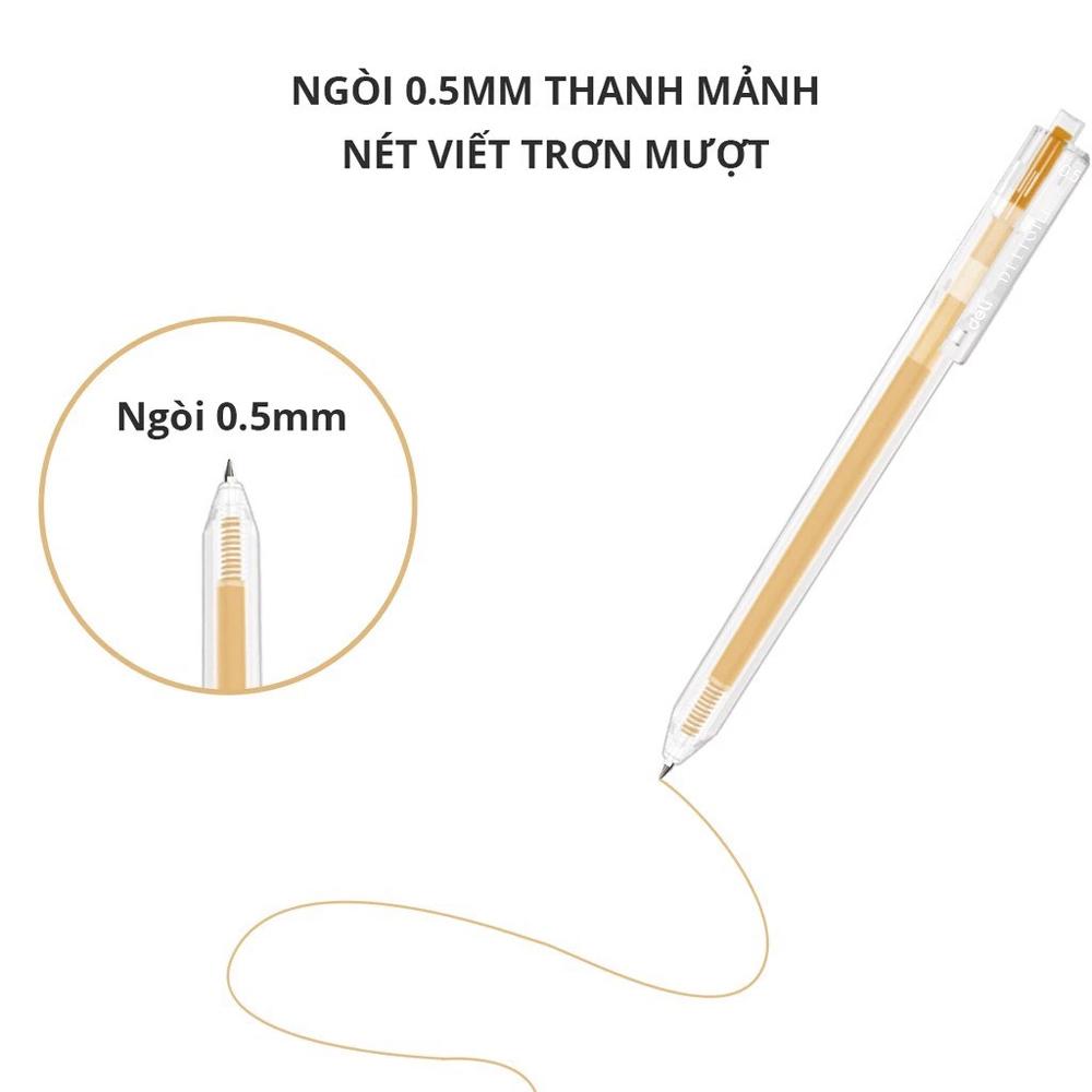 Bút Gel Delight 0.5 mm - Deli EG118-BR - Mực Nâu