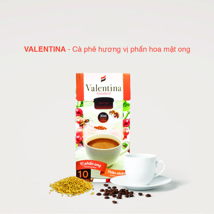 CÀ PHÊ SỮA HOÀ TAN VALENTINA Phấn Hoa Cà Phê - HONEE COFFEE