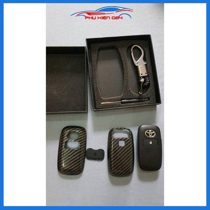 Ốp khóa cacbon Avaza 2021-2023 kèm móc khóa