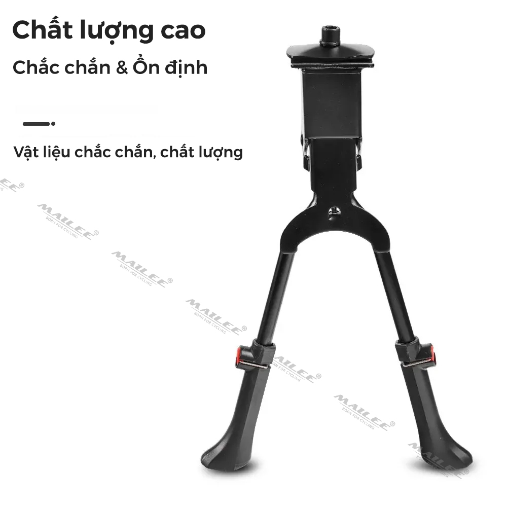 Chân chống 2 chân cho xe đạp hợp kim thép lắp gắn giữa HS-037A, có điều chỉnh 36cm - 40cm cho bánh xe 24 đến 29inch - Mai Lee