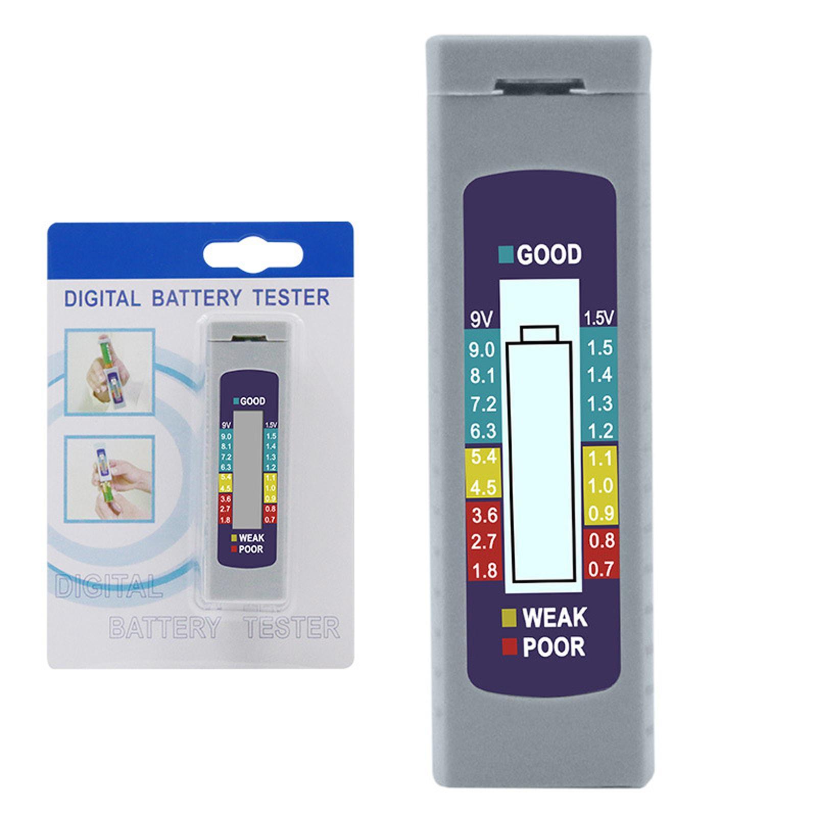 Battery Tester Universal Digital for 9V Battery AA Household Batteries