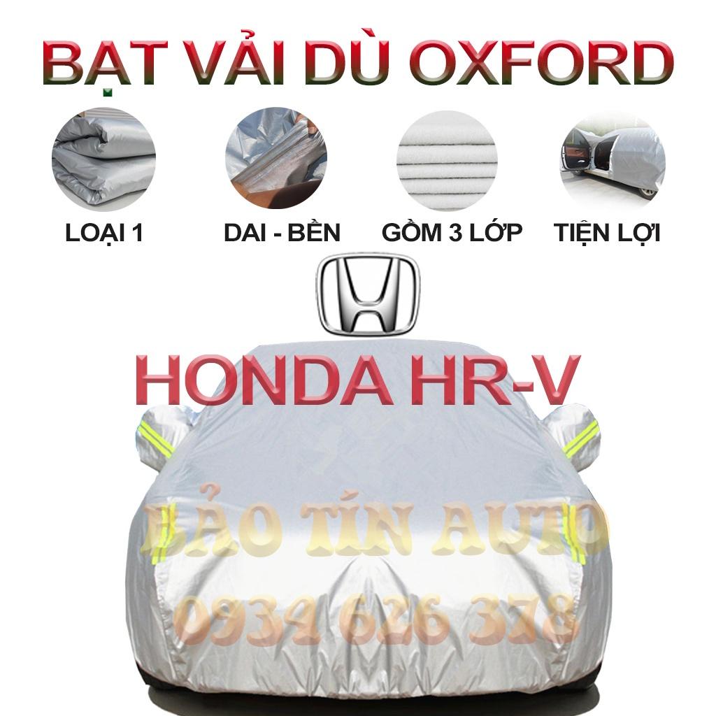 Bạt che kín bảo vệ xe ô tô Honda HR-V tráng bạc cao cấp, vải bông chống xước 3 lớp vải dù Oxford , bạt HRV