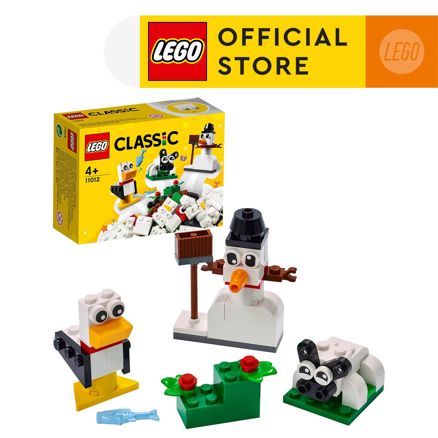 Đồ Chơi LEGO CLASSIC Hộp Lắp Ráp Sáng Tạo Màu Trắng 11012