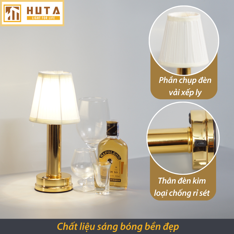 Đèn Bàn Led Quầy Bar HUTA Light For Life RESBED1 Cảm Ứng Điều Chỉnh Độ Sáng Tích Điện Trang Trí Phòng Ăn Nhà Hàng Quán Cà Phê Lounge