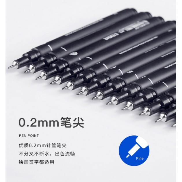 Bút Vẽ Kim Ống Bút Vẽ Mỹ Thuật Chuyên Nghiệpt Ngòi O.2mm BAOKE - BK400