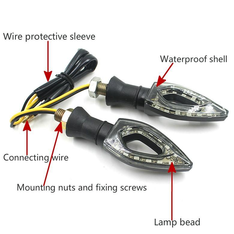 2 đèn LED xi nhan chống nước cho xe máy Honda