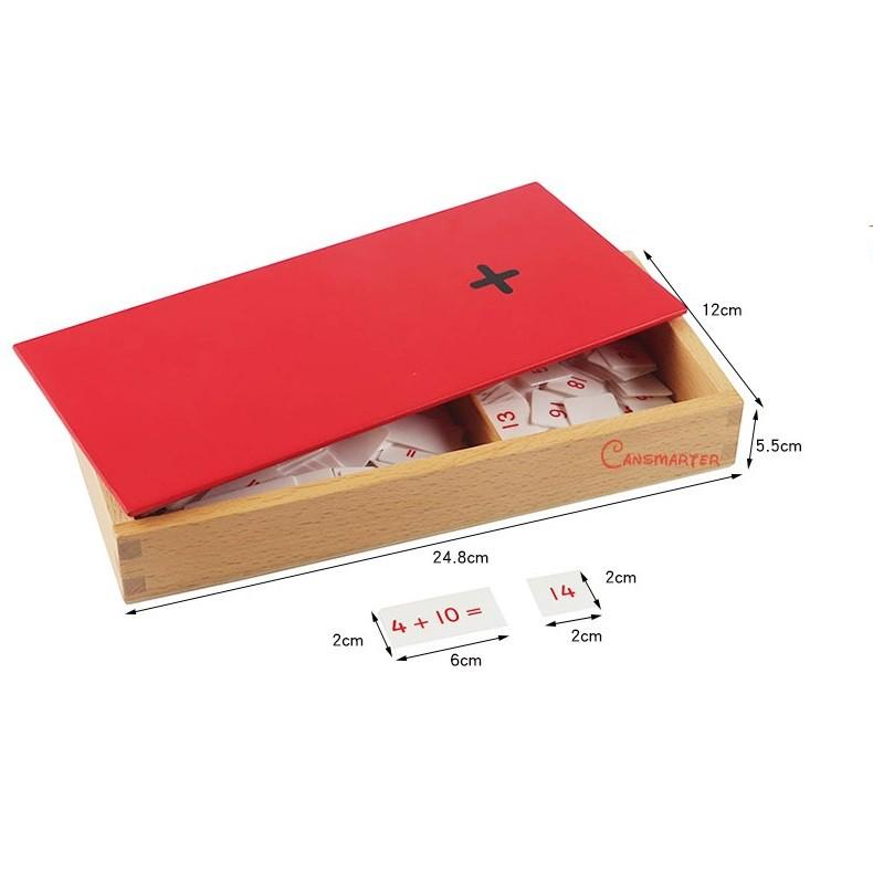 Hộp thẻ phép cộng, phép trừ, phép nhân, phép chia Montessori