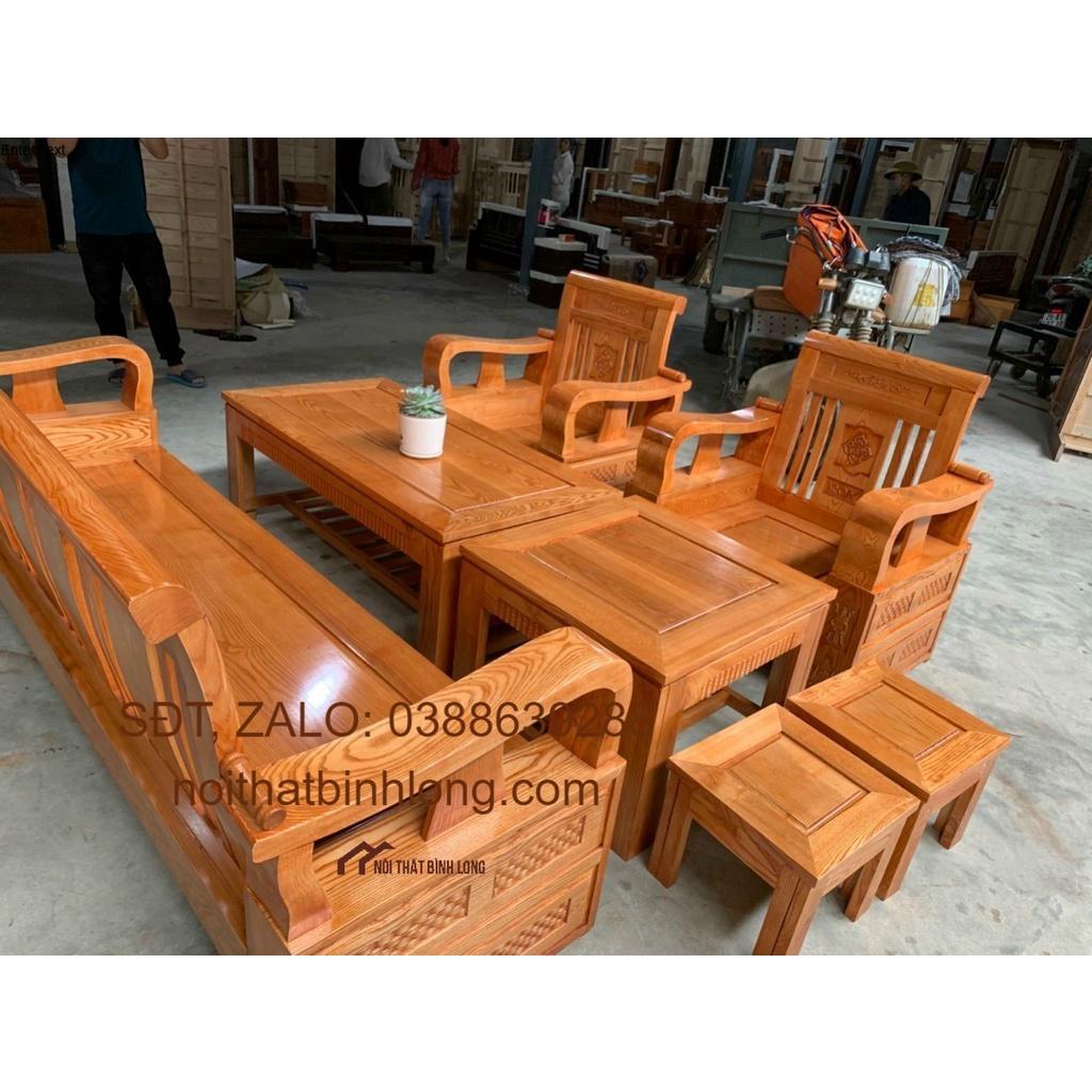 Bàn ghế gỗ sồi Nga