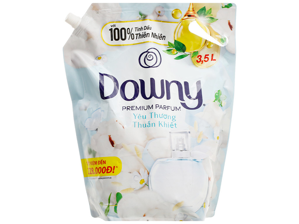 Nước xả vải Downy Yêu thương thuần khiết túi 3-3.5 lít